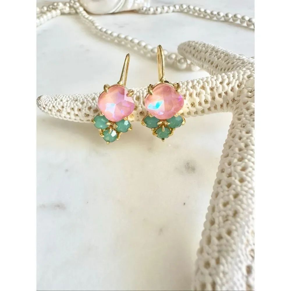 Gorgeous Iridescent light pink dangle earrings